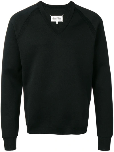Maison Margiela V-neck Sweatshirt In Black