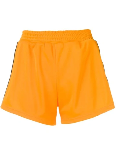 Chiara Ferragni Flirting Side Stripe Shorts In Orange