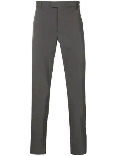 Prada Side Stripe Tailored Trousers In Grey