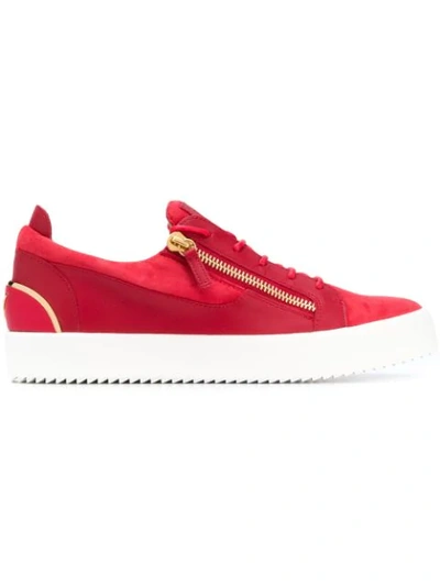 Giuseppe Zanotti Frankie Low Top Sneakers In Red