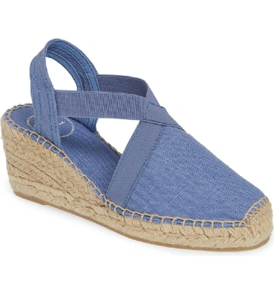 Toni Pons 'ter' Slingback Espadrille Sandal In Ultramarine Fabric