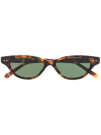 Linda Farrow 965 C1 Sunglasses In Brown