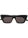 Saint Laurent Cat-eye Frame Sunglasses In Black