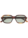 Saint Laurent Tortoiseshell Sunglasses In Brown