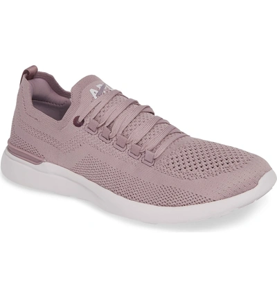 Apl Athletic Propulsion Labs Techloom Breeze Knit Running Shoe In Elderberry/ Orchid Tint