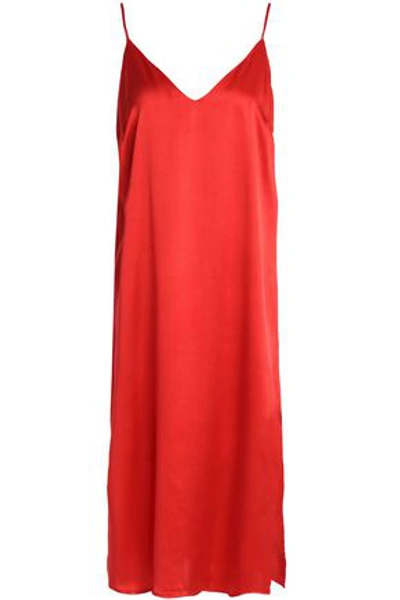Anine Bing Woman Silk-satin Nightdress Red