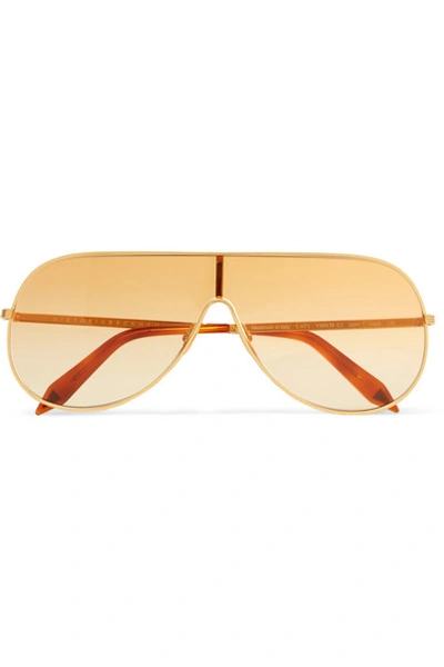 Victoria Beckham Aviator-style Gold-tone Sunglasses