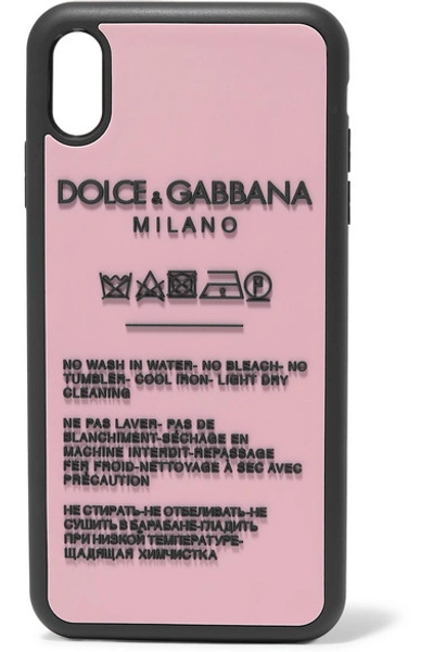 Dolce & Gabbana Printed Silicone Iphone Xs Max Case In Pink