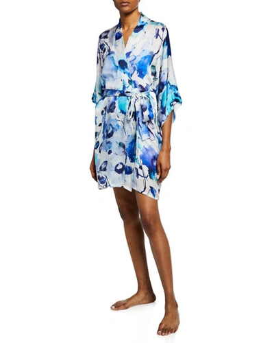 Christine Lingerie Adrift Floral-print Silk Robe