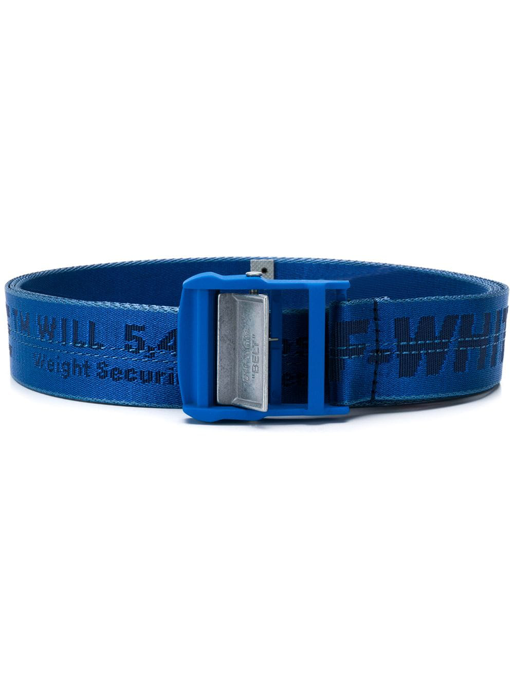 Off-White Men&#39;s Industrial Web Logo Belt, Blue | ModeSens