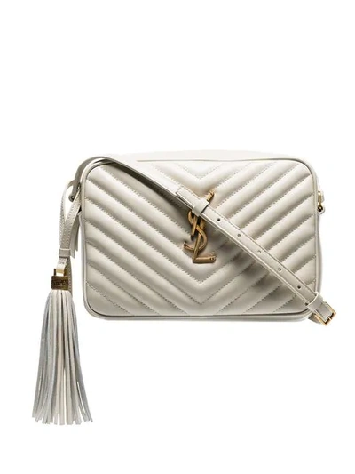 Saint Laurent Neutral Lou Medium Quilted Leather Cross Body Bag In Neutrals