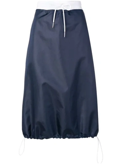 Thom Browne Ripstop Skirt In 415  Navy