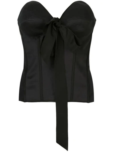 Olivier Theyskens Satin Corset In Black