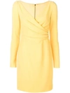 Dolce & Gabbana Fitted Mini Dress In Yellow