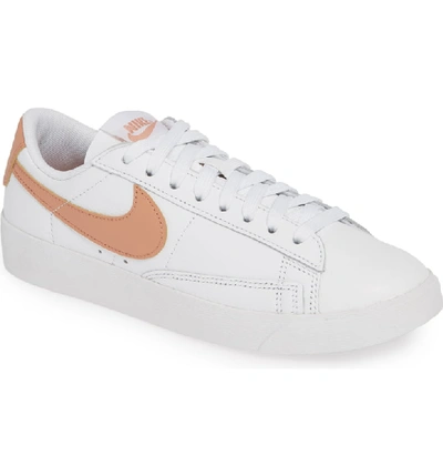 Nike Blazer Low Se Sneaker In White/ Rose Gold/ White