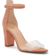 Vince Camuto Corlina Ankle Strap Sandal In Sweet Mango Suede