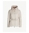 Moncler Raie Hooded Quilted Coat In Champagne