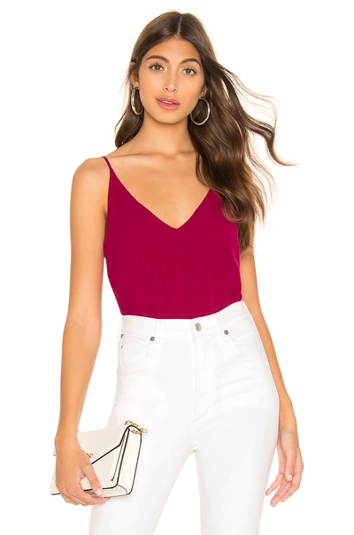 L Agence Gabriella Silk Camisole In Magenta