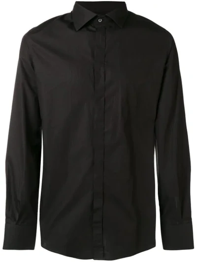 Dolce & Gabbana Long-sleeve Fitted Shirt In Black