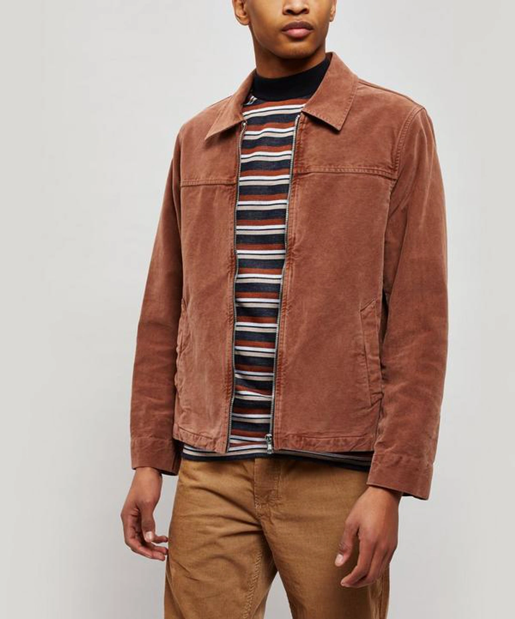 Our Legacy Drip Yoke Moleskin Jacket In Pink Bleach | ModeSens