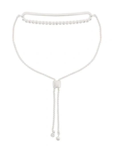 Astley Clarke Silver Stilla Arc White Sapphire Kula Bracelet In Metallic