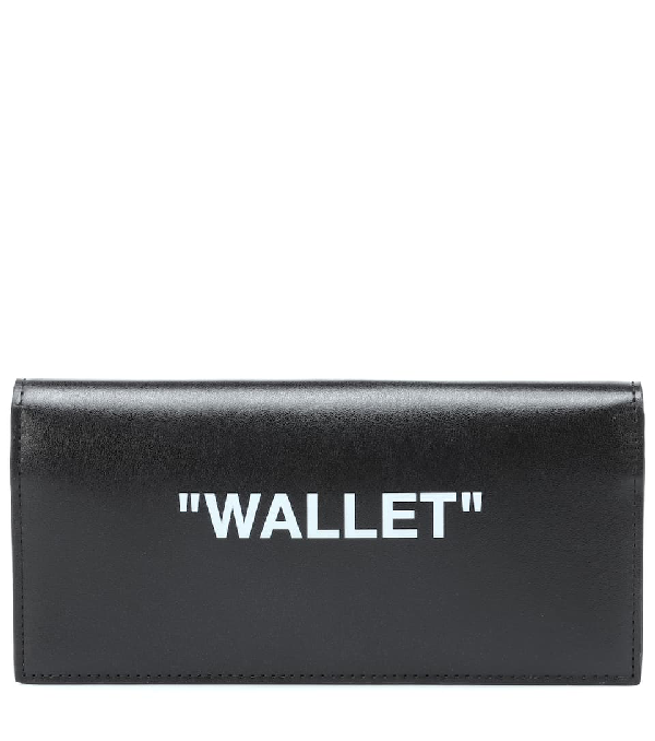 Off-white Quote Leather Wallet In Black | ModeSens