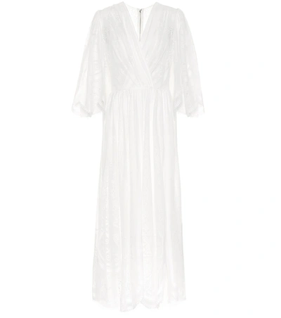 Dolce & Gabbana Cotton-blend Lace Maxi Dress In White