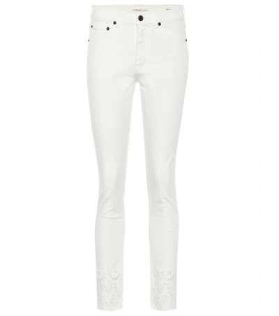 Saint Laurent High-rise Slim Jeans In White
