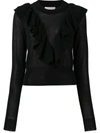 See By Chloé Frill-trim Fitted Sweater - Black