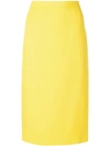 Blumarine Fitted Pencil Skirt In Yellow
