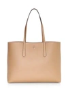 Kate Spade Molly Large Leather Tote Bag Duo In Light Fawn