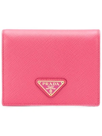 Prada Saffiano Wallet In Pink