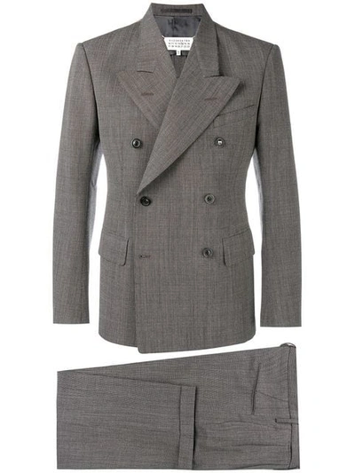 Maison Margiela Double Breasted Suit In Brown