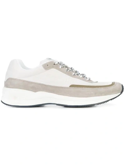 Apc Running Technical Canvas Trainers In Neutrals