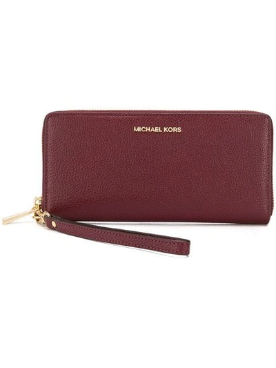 Michael Michael Kors Continental Wristlet Purse In Red
