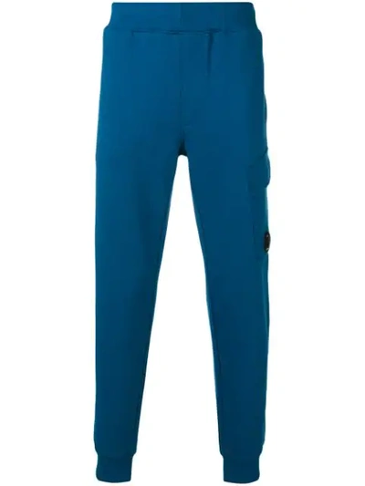 C.p. Company Lens Track Pants In Blue