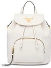 Prada Classic Flap Backpack - White