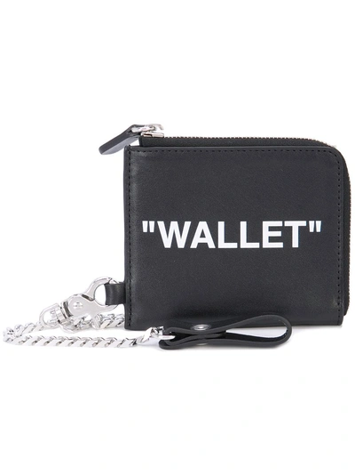 Off-white Quote Chain Wallet - Black