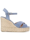 Castaã±er Blaudell Wedge Espadrilles In Blue