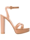 Gianvito Rossi Strappy Platform Sandals In Praline