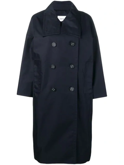 Enföld Double Breasted Trench Coat - Blue