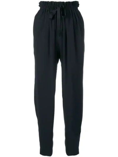 Enföld Paperbag Waist Trousers In Blue