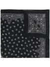 Saint Laurent Large Bandana-print Scarf In Black