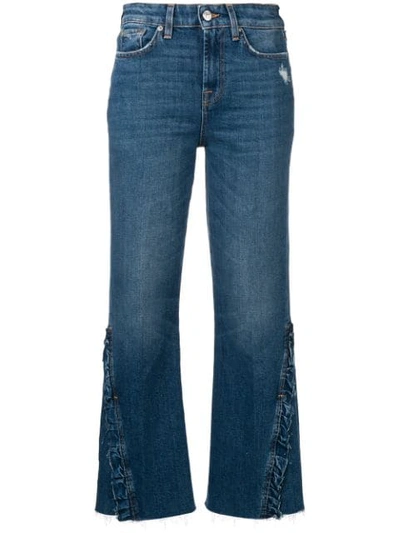 7 For All Mankind Flared Jeans In Blue