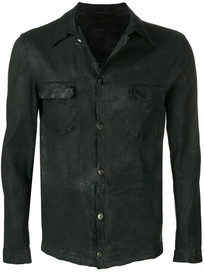 Salvatore Santoro Coated Shirt In Black