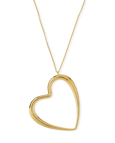 Alberto Milani Millennia 18k Graduated Oversize Heart Pendant Necklace In Yellow Gold