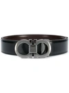 Ferragamo 35mm Reversible Leather Belt In Black