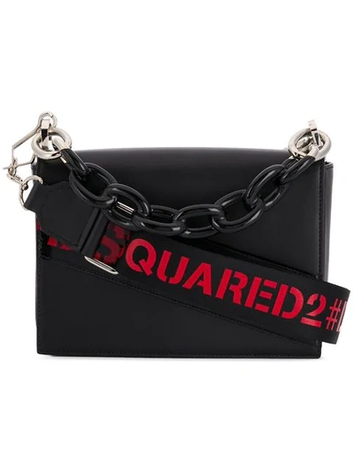 Dsquared2 Cable Chain Tote Bag In Black