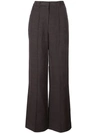 Adam Lippes Relaxed Wide-leg Trousers In Brown