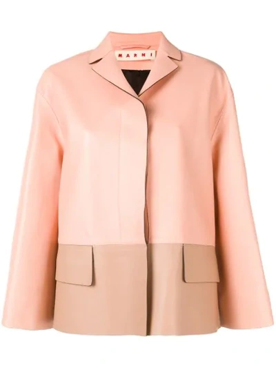 Marni Colour-block Jacket In Pink